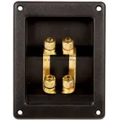 Audio System 4-pins vierkante terminal met stevige, vergulde aansluitingen
