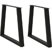 vidaXL Eettafelpoten 2 st V-vormig 70x(72-73,3) cm staal zwart