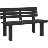 vidaXL Tuinbankje 110x52x71 cm polypropeen antracietkleurig
