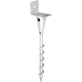 Alberts 212278 L-paalhouder voor vierkante houten paal | om vast te schroeven | thermisch verzinkt | totale hoogte 470 mm | breedte 95 mm