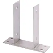 Alberts 212919 U-paalhouder | om op te schroeven | rvs | vrije breedte 91 mm