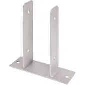 Alberts 212902 U-paalhouder | om op te schroeven | rvs | vrije breedte 71 mm
