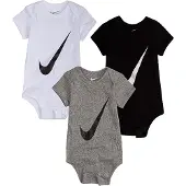 Nike Rompertje/body grijs gemêleerd / zwart / wit