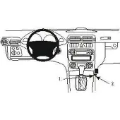 Mercedes-Benz ProClip houder geschikt voor Mercedes Benz C-Klasse 2000-2006 / CLC-Klasse 2009-2011 Angled mount, Laag