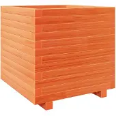 vidaXL Plantenbak 50x50x68,5 cm massief grenenhout wasbruin