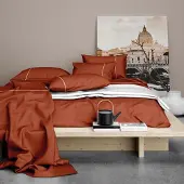 Romanette Dekbedovertrek Duchesse Rooibos Wit Flanel-140 x 200 / 220 cm | 1-Persoons