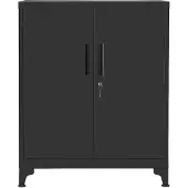 Songmics Stalen opbergkast, Zwart / 80B cm