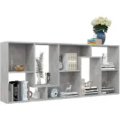 vidaXL Boekenkast 67x24x161 cm bewerkt hout betongrijs