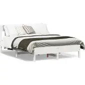 vidaXL Bedframe zonder matras massief grenenhout wit 140x200 cm