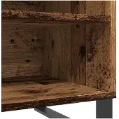 vidaXL Platenkast 84,5x38x48 cm bewerkt hout oud houtkleurig