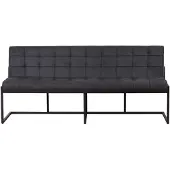 Lizzely Garden & Living Eetkamerbank 200cm Vito zwart microvezel eetbank