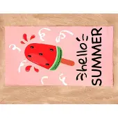 Lucca Sneldrogend Microvezel Strandlaken - Hello Summer - 100x180 - Multi