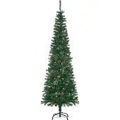 HOMCOM Kunstkerstboom, 195 cm kerstboom met 556 takken