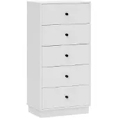 HOMCOM -Kommode-Spanplatte-47L x 29B x 95H cm-Weiß