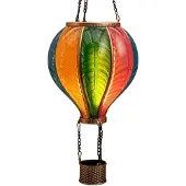 Anna's Collection Luchtballon op batterijen | 20 x 35 cm | 24 lampjes | Vlameffect | IP44 | Multicolor
