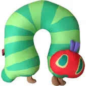 Cuddlebug nekkussen Caterpillar 30 x 30 cm groen