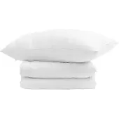 vidaXL Winterdekbed met kussens, 2 stuks, wit, gevuld met dons en veren