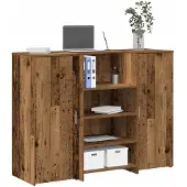 vidaXL Ontvangstbalie, vintage look, 135x50x103,5 cm, houtvezel