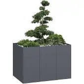 vidaXL Plantenbak 120x80x80 cm staal antracietkleurig