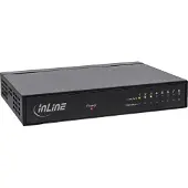 InLine 8-poorts Gigabit-switch, 1 Gb/s, desktop, metalen behuizing