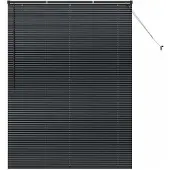 vidaXL Venetiaanse jaloezie Zwart 130 x 140 cm 25 mm Aluminium