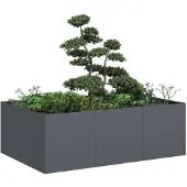 vidaXL Plantenbak 120x80x40 cm staal antracietkleurig