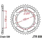 JT Sprockets 530 Jtr859.48zbk Achtertandwiel