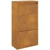 vidaXL Pakket Inwerpkoker met slot Roestig 44 x 22 x 82 cm Cortenstaal