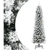 vidaXL Kunstkerstboom met sneeuw smal 120 cm PVC en PE