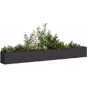 vidaXL Plantenbak 360x40x40 cm koudgewalst staal zwart