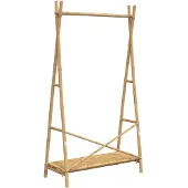 vidaXL Kledingrek met schap 102x50x190 cm bamboe