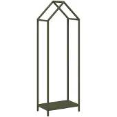 vidaXL Brandhoutrek 40x25x120 cm koudgewalst staal olijfgroen
