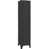 vidaXL Lockerkast 38x40x180 cm staal antracietkleurig