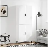 vidaXL Hoge kast 69,5x34x180 cm bewerkt hout wit