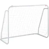 B2X Een witte voetbaldoel met een stalen frame