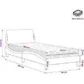 vidaXL Bed met matras "Dover" stof donkerbruin 80x200 cm