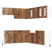 vidaXL 11-delige Keukenkastenset Kalmar bewerkt hout oud houtkleurig