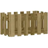 vidaXL Plantenbak met hekontwerp 60x30x30 cm geïmpregneerd grenenhout