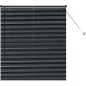 vidaXL Venetiaanse jaloezie Zwart 175 x 110 cm 25 mm Aluminium