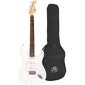 SX Elektrische gitaar - ED1 - ST-model - 3x Single Coil - Vintage Tremolo - 22 frets - Vintage White - Inclusief gigbag