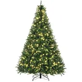 HOMCOM Kerstboom Kunststof, Metaal 142L x 142B x 210H cm Groen