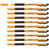 Stabilo rollerbalpen PointVisco, zwart, 10 stuks