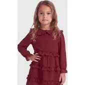 ONLY GIRLS Jurk 'KMGThyra' donkerrood