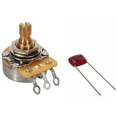 Fender Potentiometer No Load 250K Delta Tone .375 met .022mf condensator
