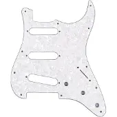 Fender 992140000 pickguard Strat, SSS, 11 screw holes, 4-ply, white pearl