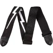 Fender 990613106 gitaarriem, 5cm. breed, nylon lightning bolt, zwart
