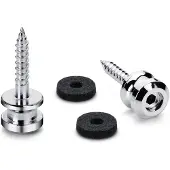 Schaller S-Locks Strap Button Set M - Chrome, 22mm Draadlengte