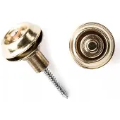 Dunlop SLS1402 Straplock Systeem - Messing, Flush Mounted