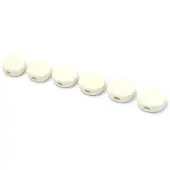 AllParts TK7710025 Plastic Ovale Stemknoppen Wit, 6 Stuks