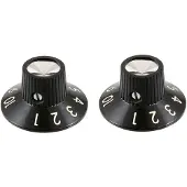 AllParts PK0145023 versterkerknoppen zwart - 2 stuks voor Fender-geluidssystemen
